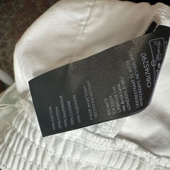 BDG White 100% Cotton High Waist Cuffed Shorts - Picture 14 of 15